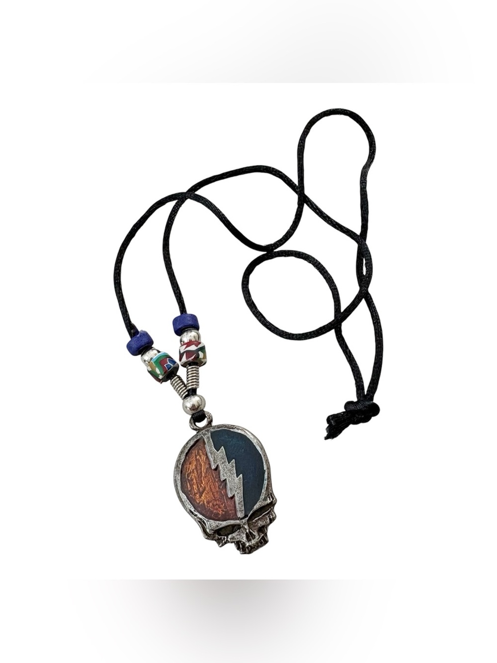 RARE Vintage Pewter Grateful Dead Steal Your Face Necklace Unisex